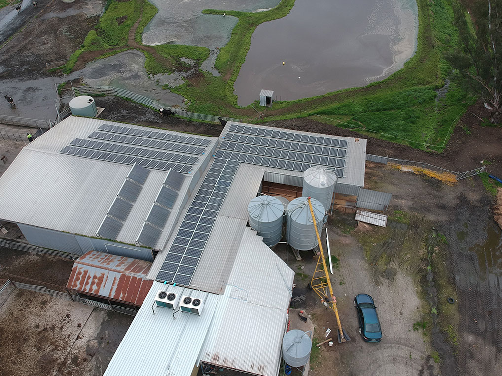50kW Canadian Solar array on commercial dairy farm roof