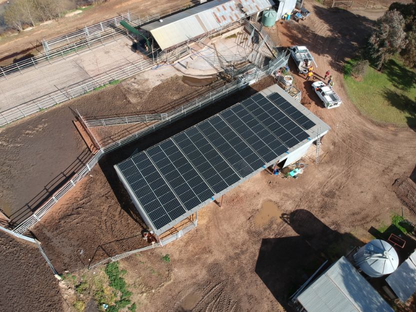 35kW solar array installed at commercial dairy farm