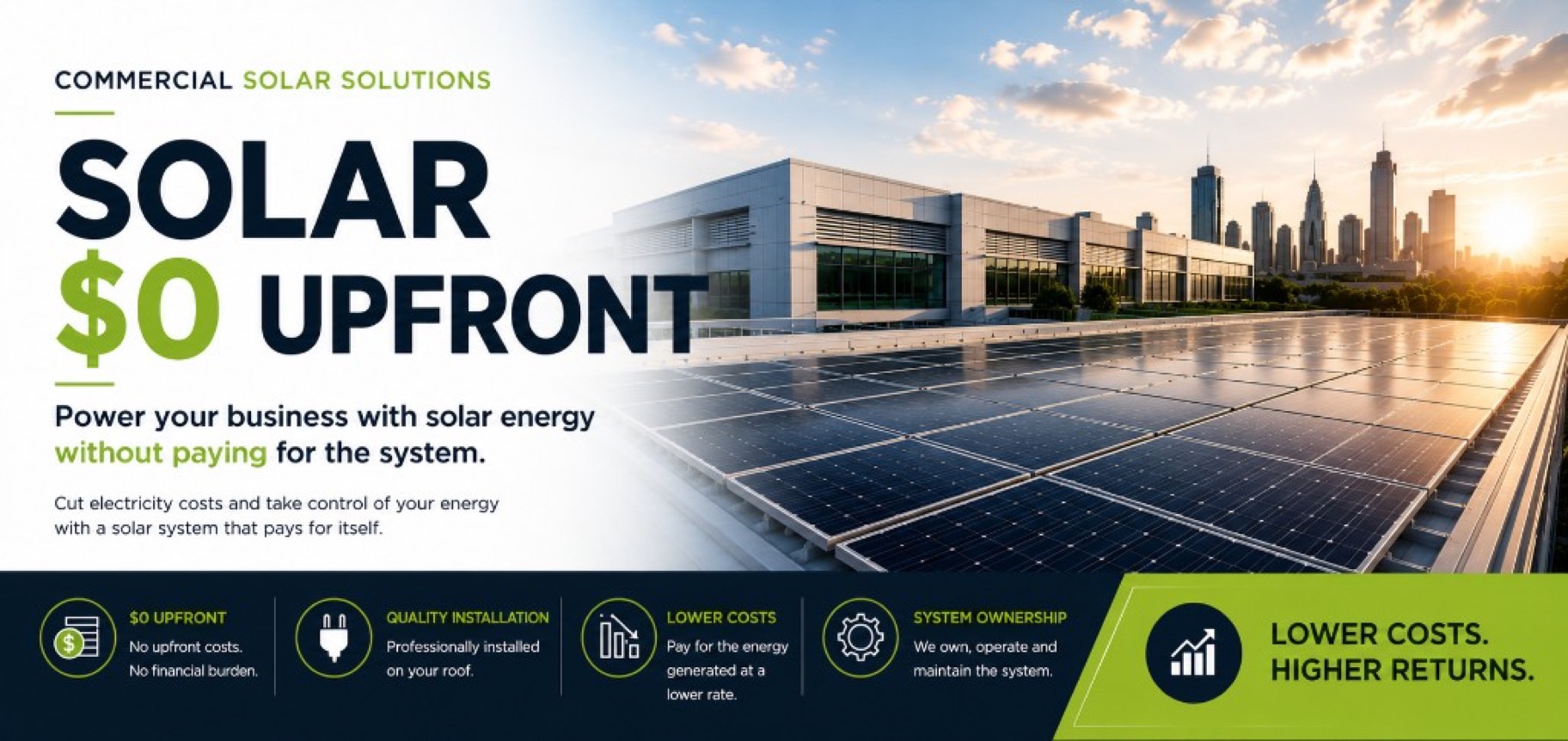 Commercial solar solutions - $0 upfront solar for your business