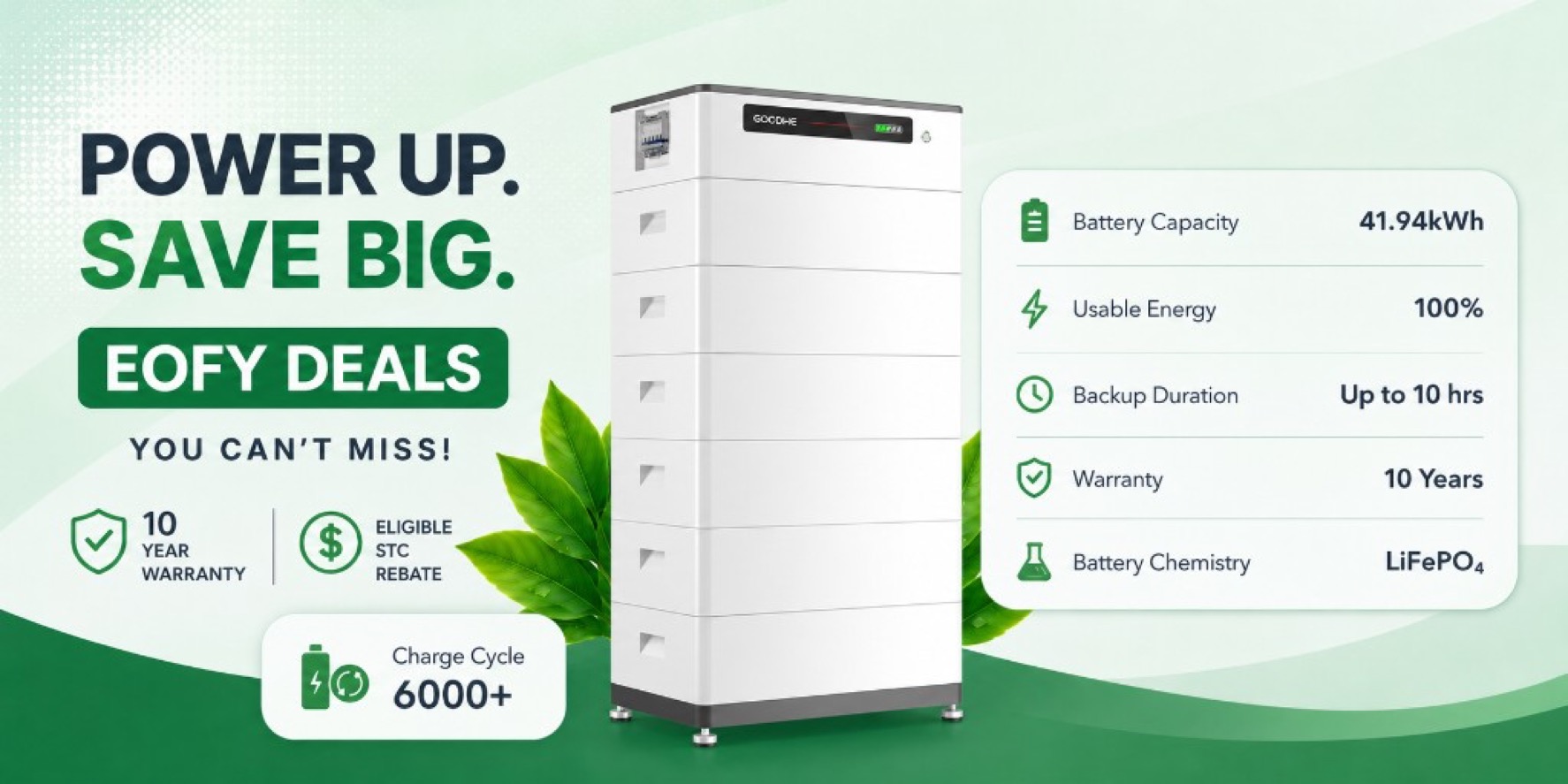 GoodWe battery storage - Power Up Save Big EOFY Deals