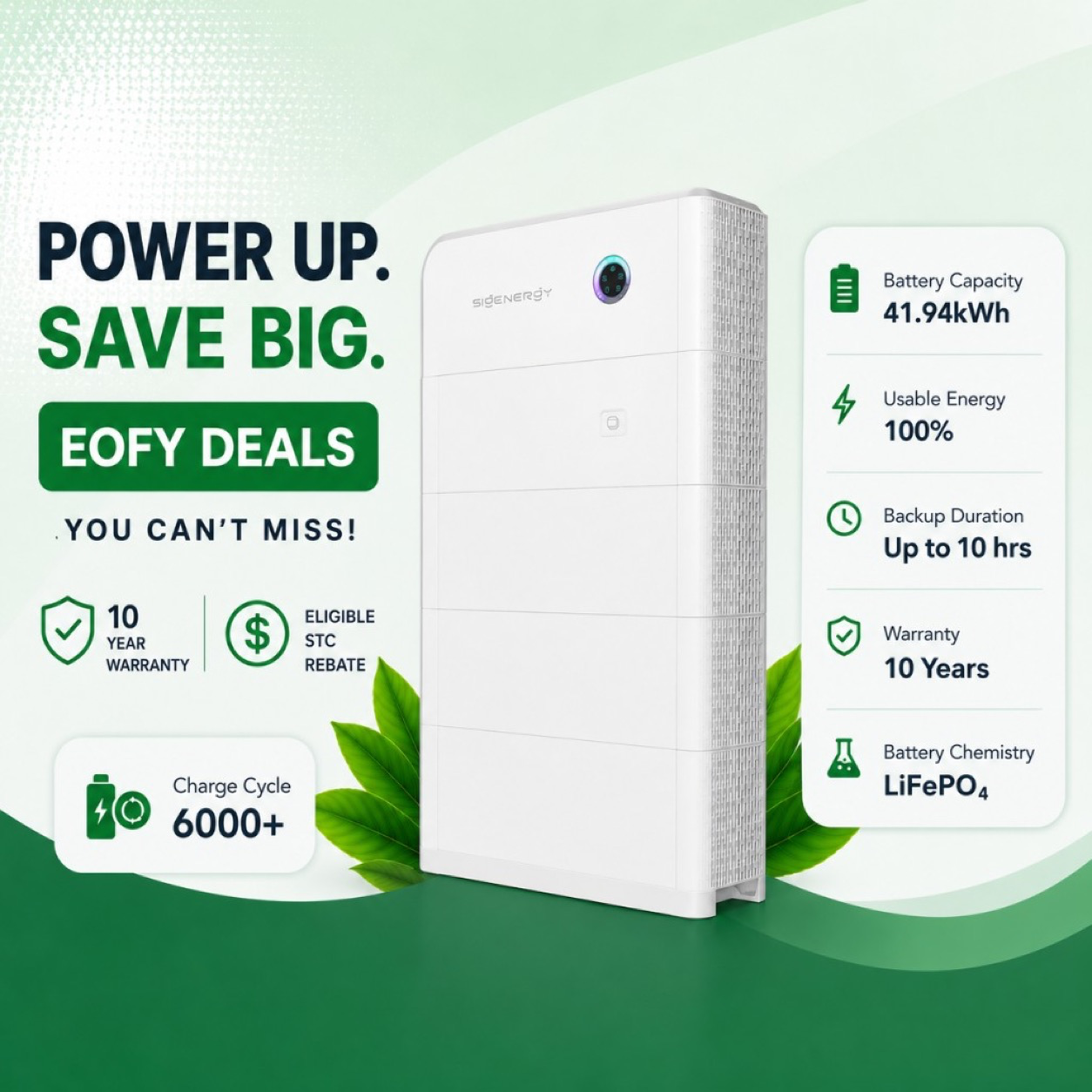 Sigenergy battery storage - Power Up Save Big EOFY Deals